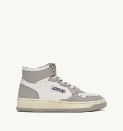 Sneakers Medalist Mid In Pelle Bicolore Bianco E Vapor