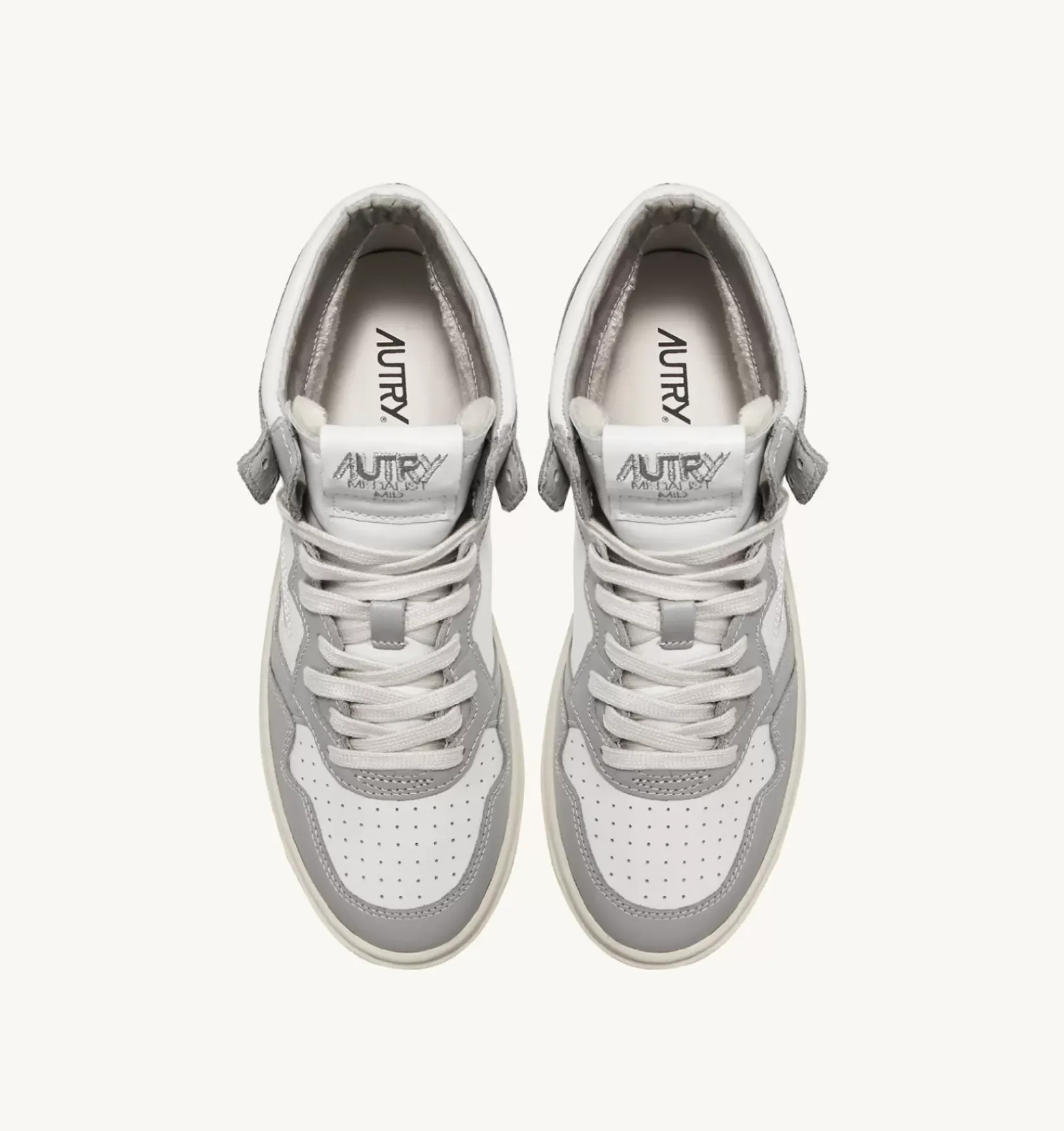 Sneakers Medalist Mid In Pelle Bicolore Bianco E Vapor