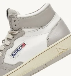 Sneakers Medalist Mid In Pelle Bicolore Bianco E Vapor