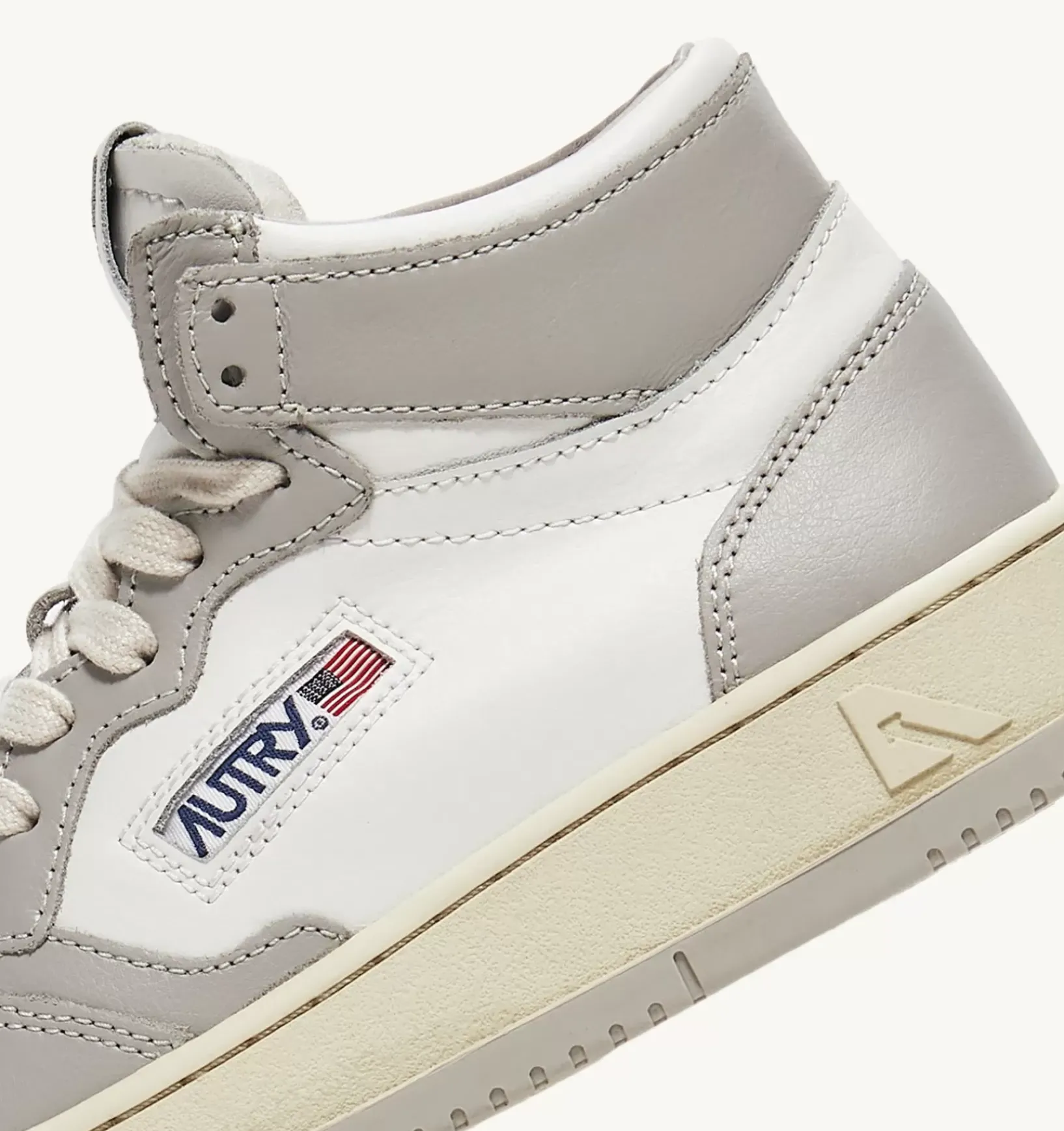 Sneakers Medalist Mid In Pelle Bicolore Bianco E Vapor