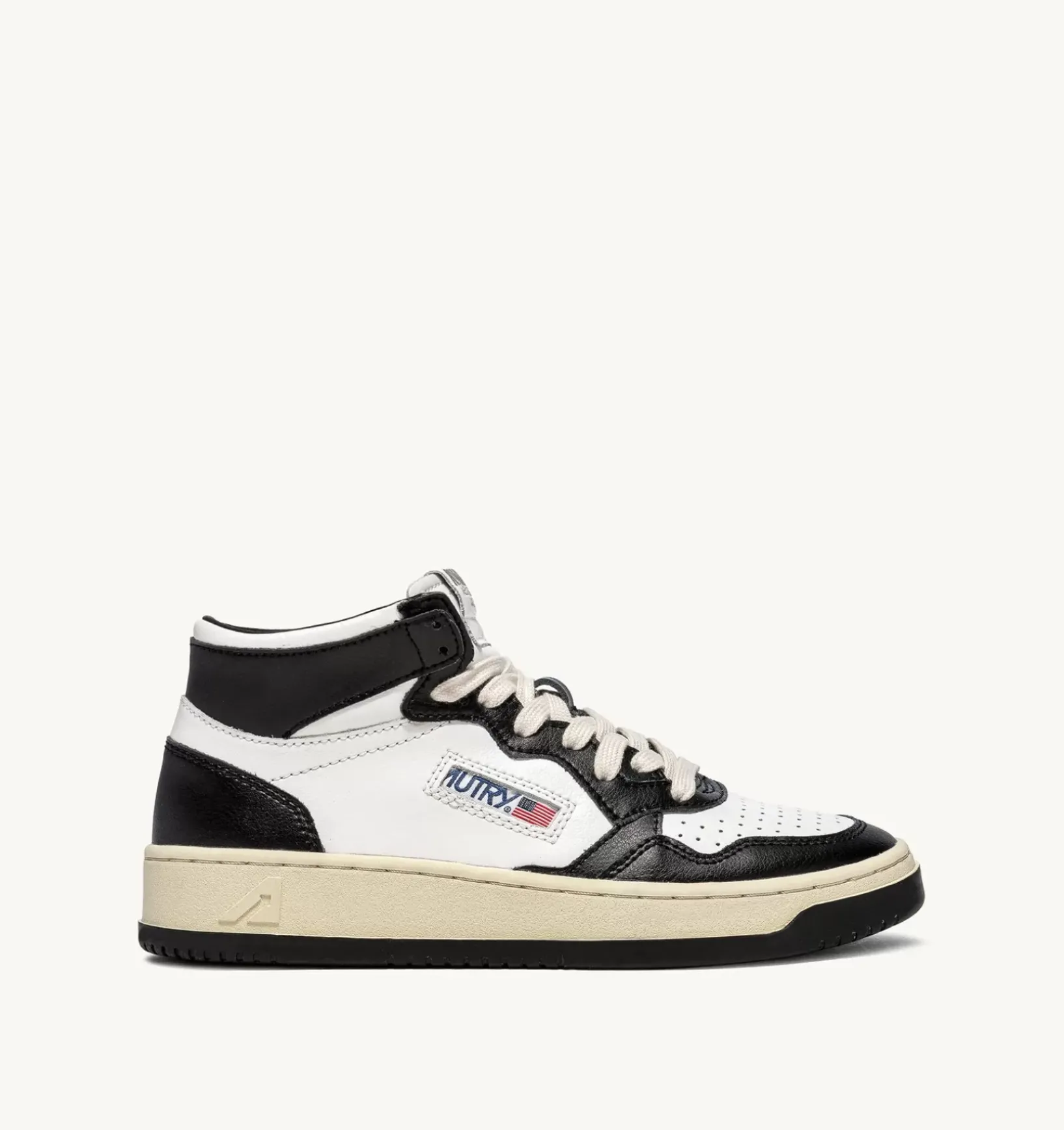 Sneakers Medalist Mid In Pelle Bicolore Bianco E Nero