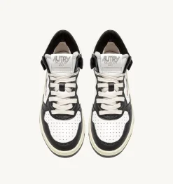 Sneakers Medalist Mid In Pelle Bicolore Bianco E Nero