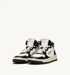 Sneakers Medalist Mid In Pelle Bicolore Bianco E Nero