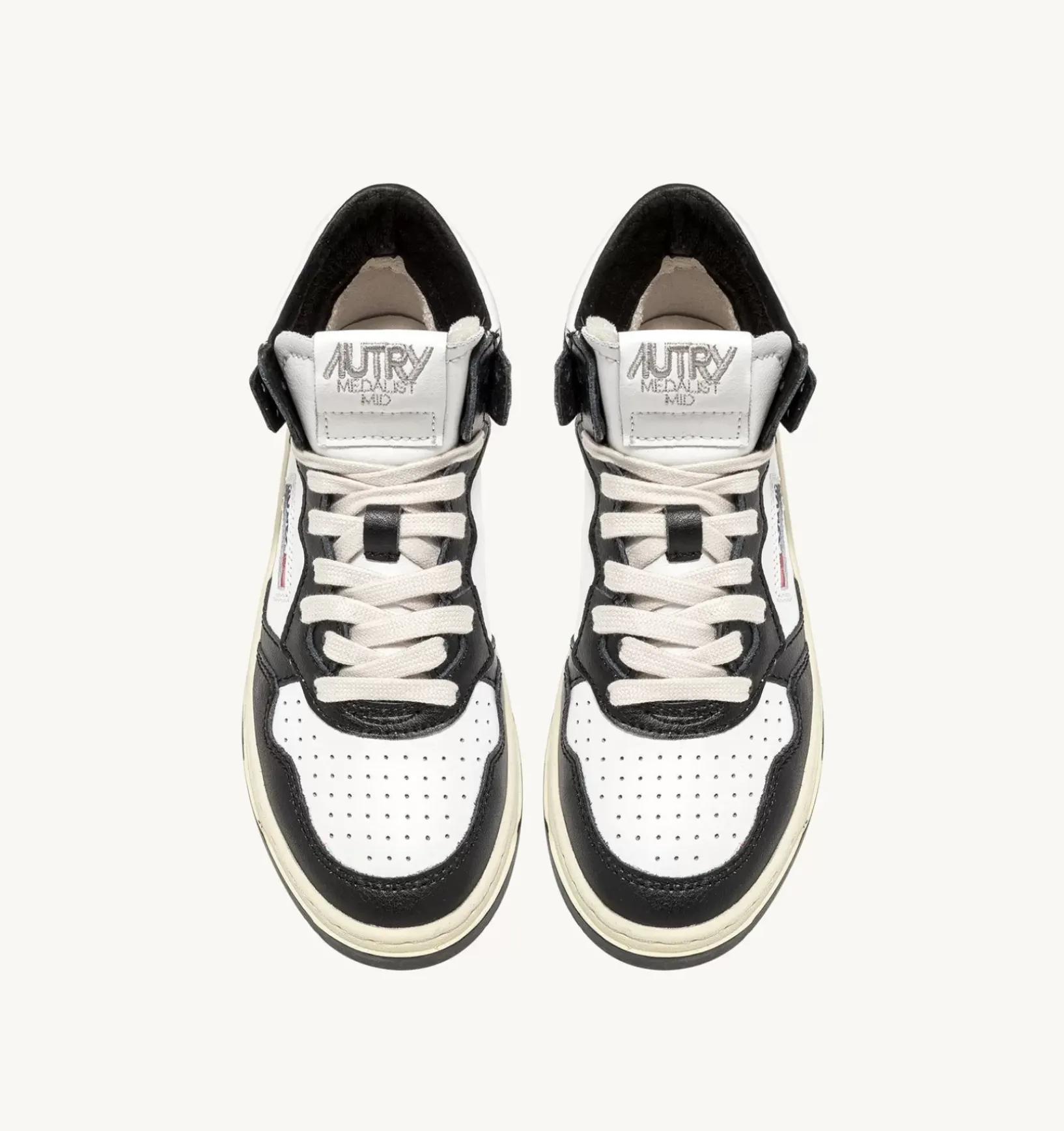 Sneakers Medalist Mid In Pelle Bicolore Bianco E Nero