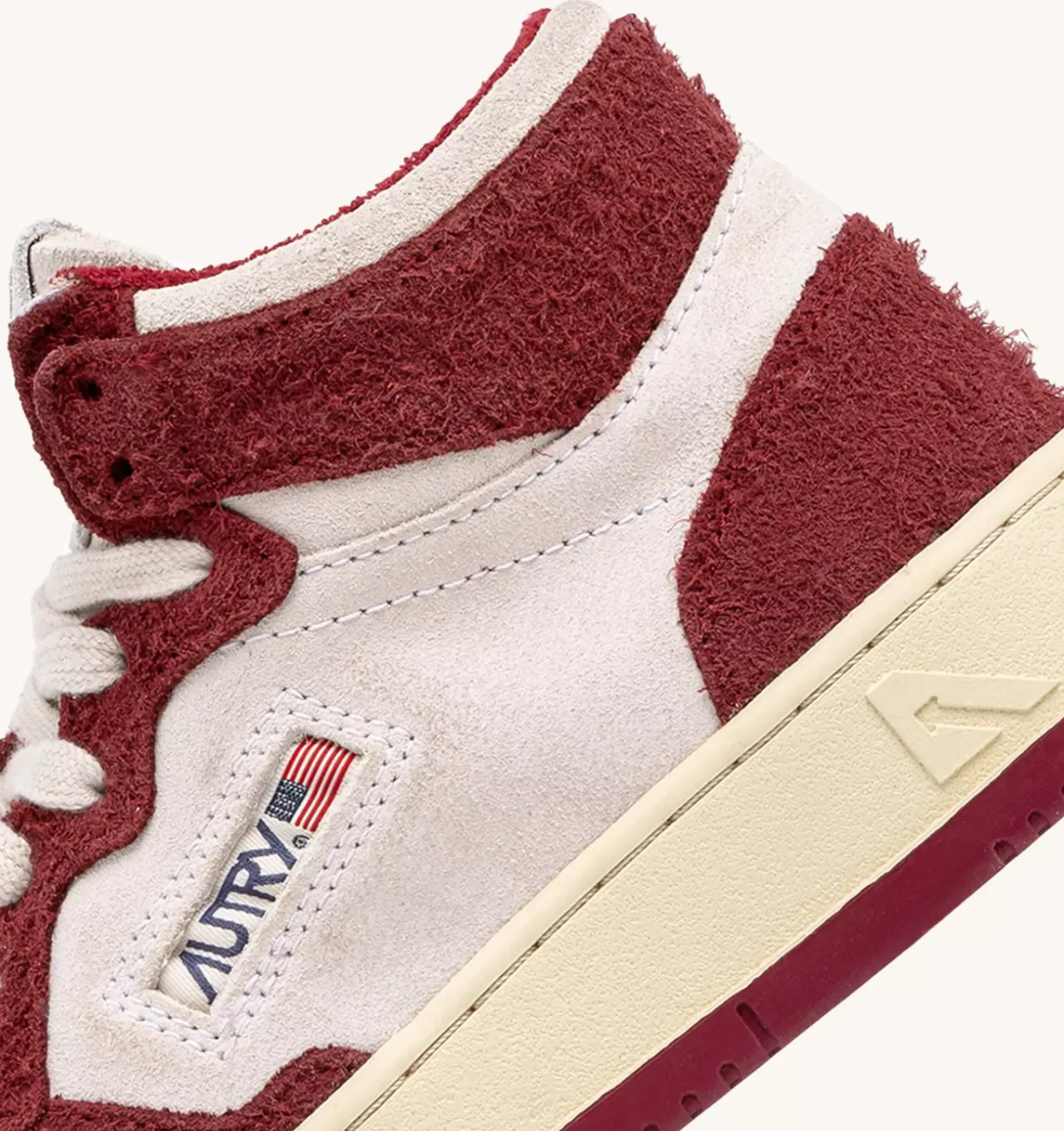 Sneakers Medalist Mid In Suede Bianco E Suede Effetto Hair Viola
