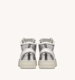 Sneakers Medalist Mid In Pelle Bicolore Bianco E Silver