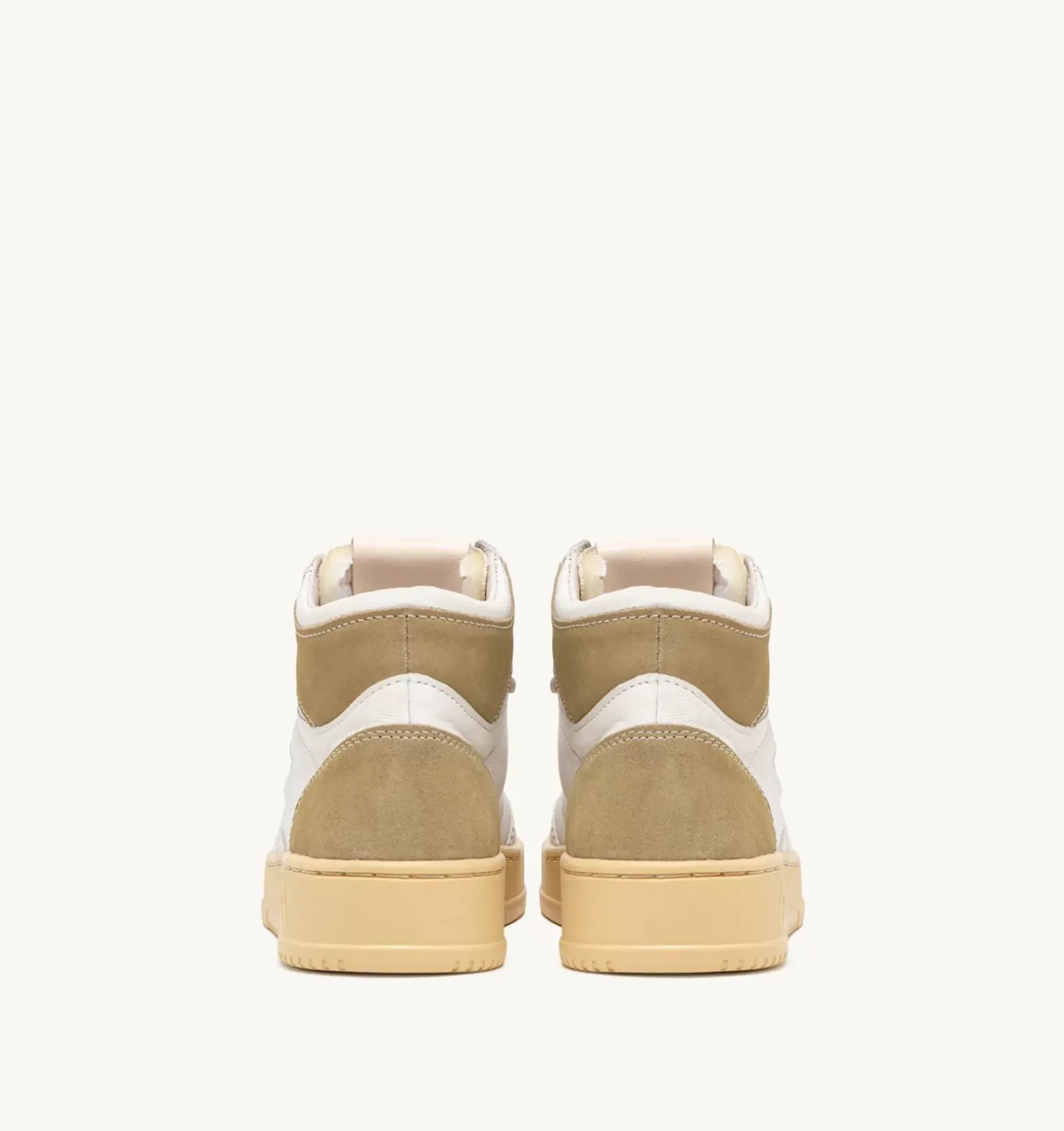 Sneakers Medalist Mid In Pelle E Suede Bianco E Mud