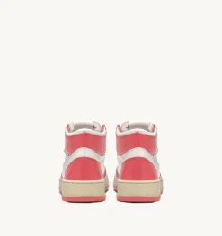 Sneakers Medalist Mid In Pelle Bicolore Bianco E Lobster