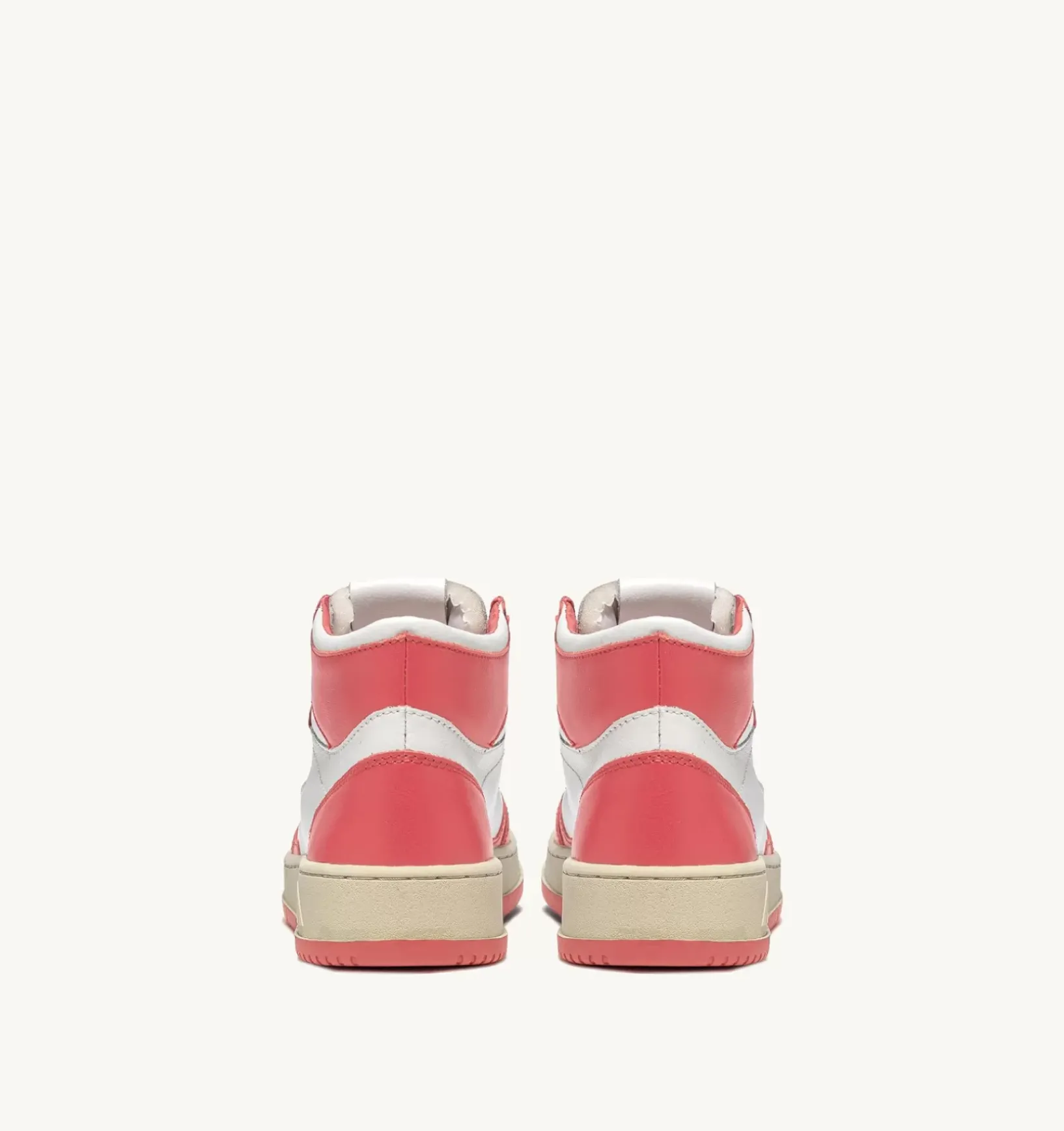 Sneakers Medalist Mid In Pelle Bicolore Bianco E Lobster