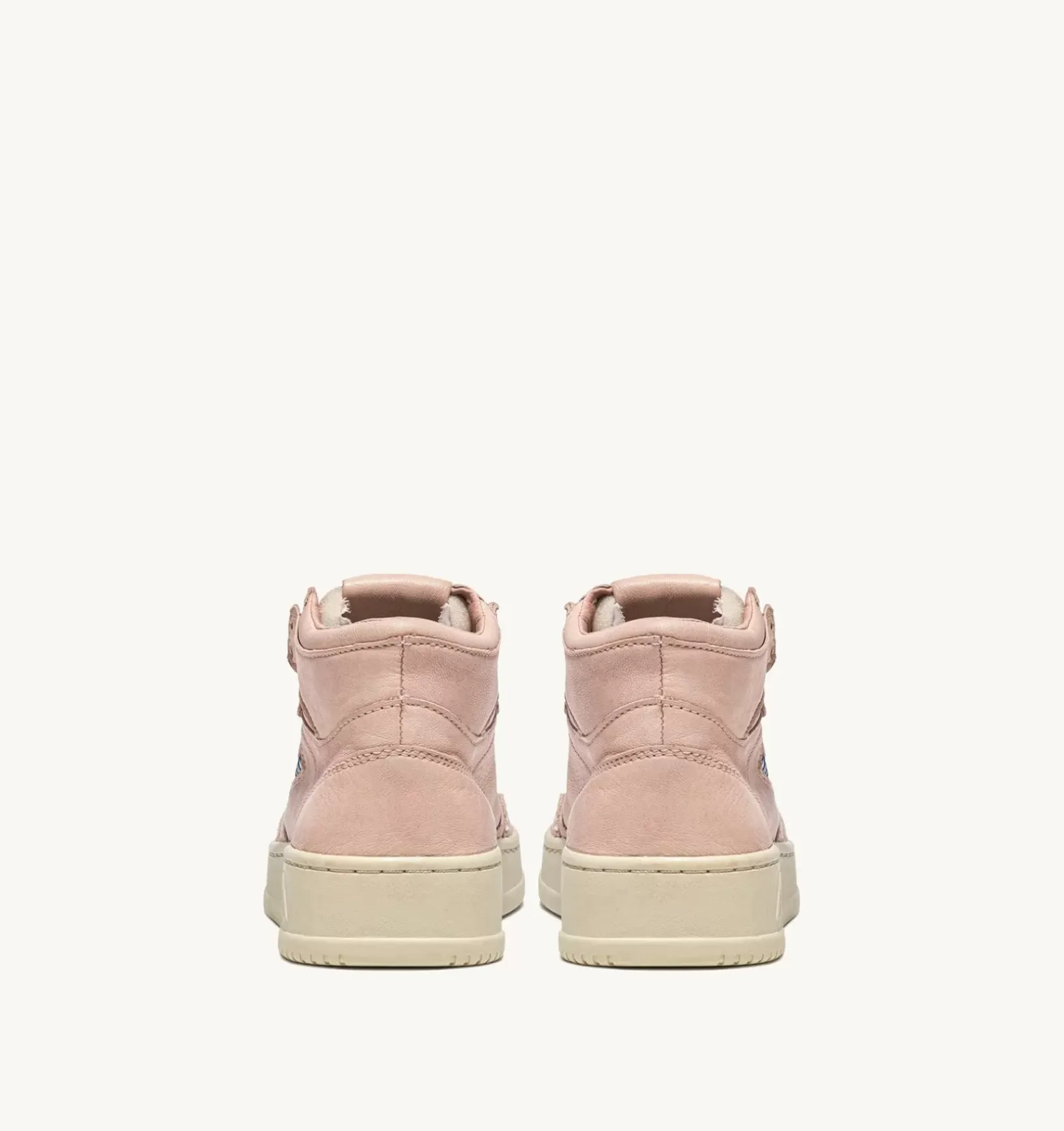 Sneakers Medalist Mid In Morbida Pelle Peach Di Capra