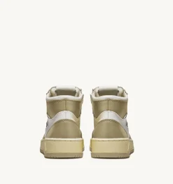 Sneakers Medalist Mid In Pelle Bicolore Bianco E Mud