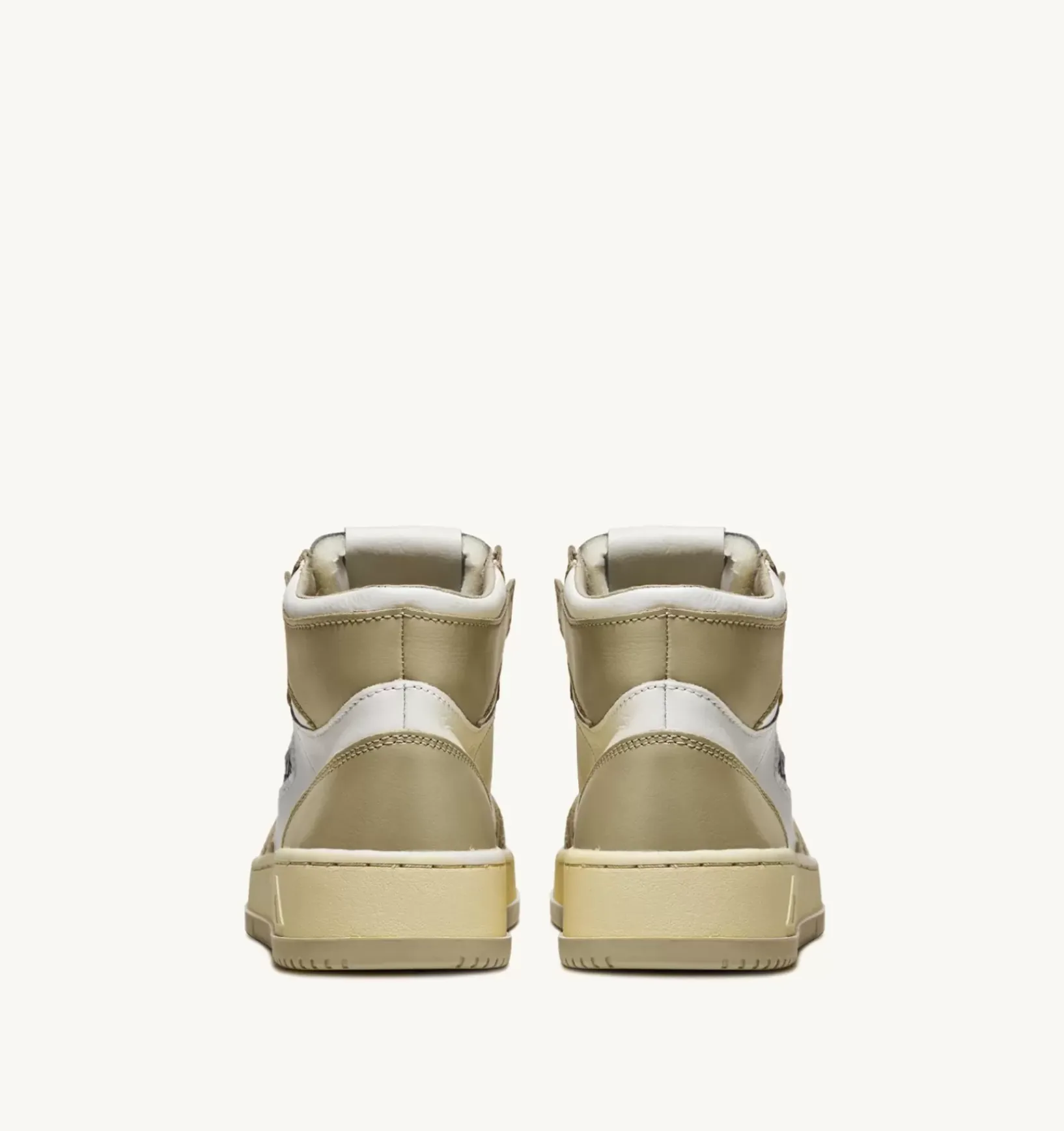 Sneakers Medalist Mid In Pelle Bicolore Bianco E Mud