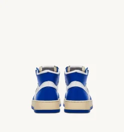 Sneakers Medalist Mid In Pelle Bicolore Bianco Prince Blue