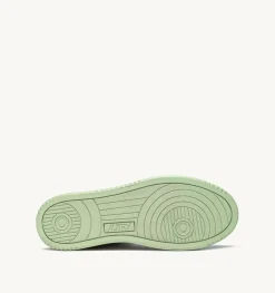 Sneakers Medalist Mid In Pelle Bicolore Bianco Nile Green