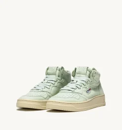 Sneakers Medalist Mid In Morbida Pelle Cel Green Di Capra