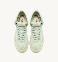 Sneakers Medalist Mid In Morbida Pelle Cel Green Di Capra