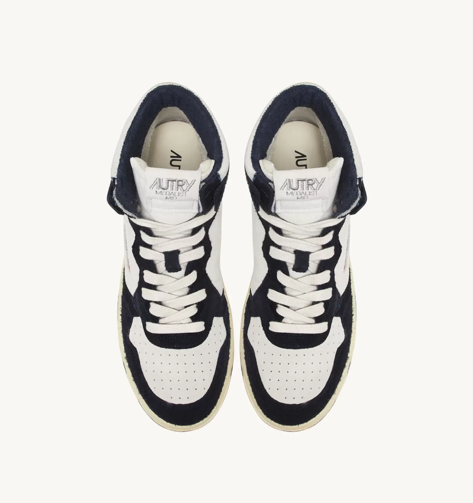 Sneakers Medalist Mid In Suede Beige E Blu