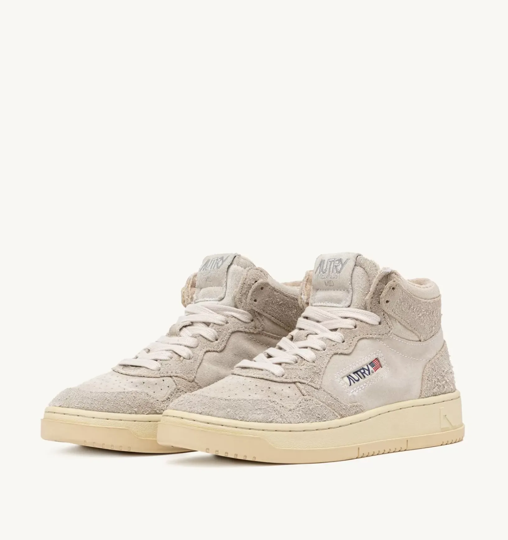 Sneakers Medalist Mid In Suede Hair Ecru