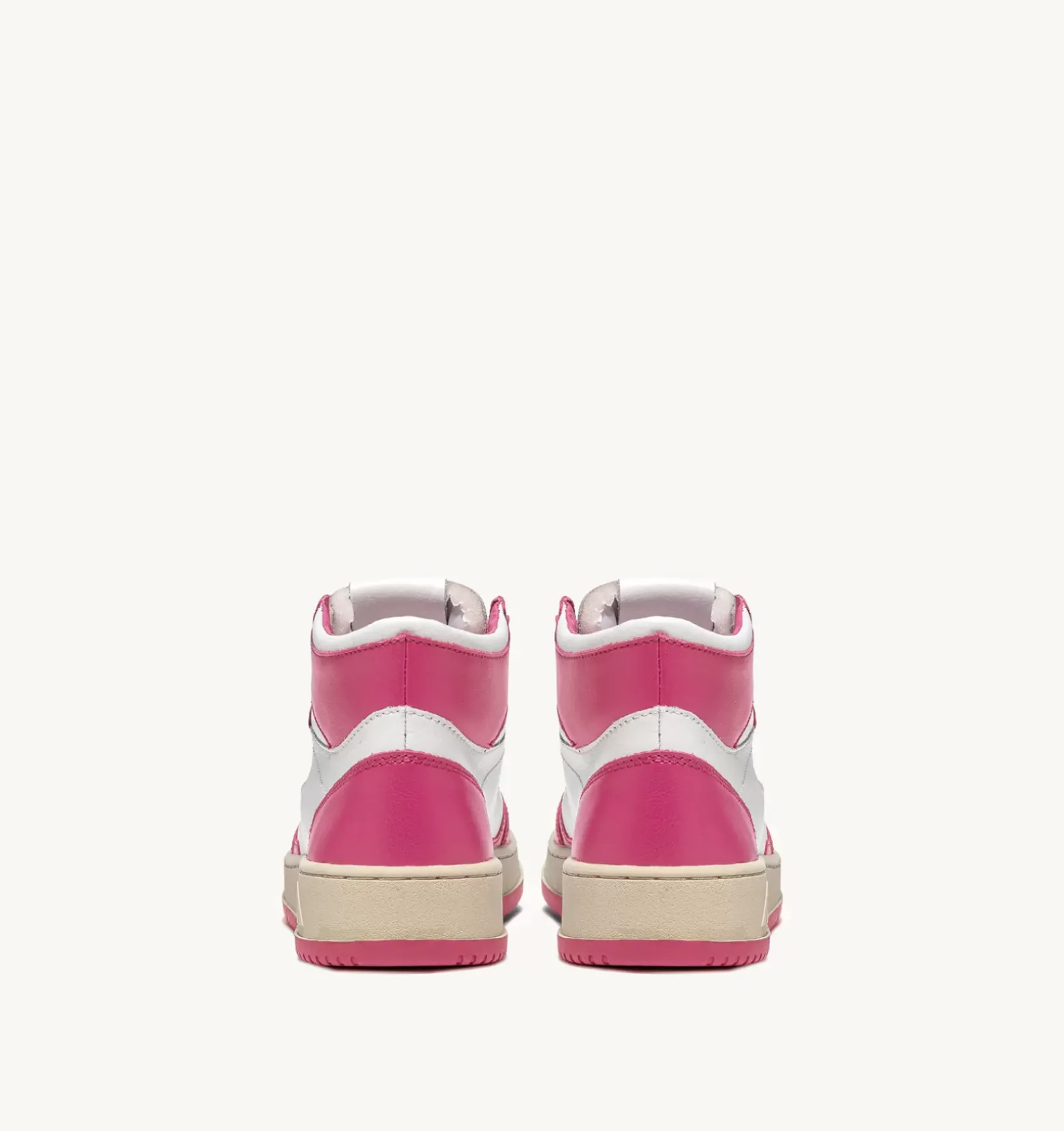 Sneakers Medalist Mid In Pelle Bicolore Bianco E Fuxia