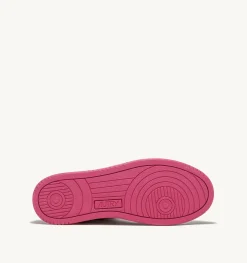 Sneakers Medalist Mid In Pelle Bicolore Bianco E Fuxia