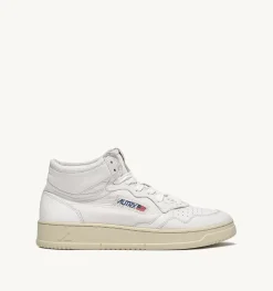 Sneakers Medalist Mid In Morbida Pelle Bianca Di Capra