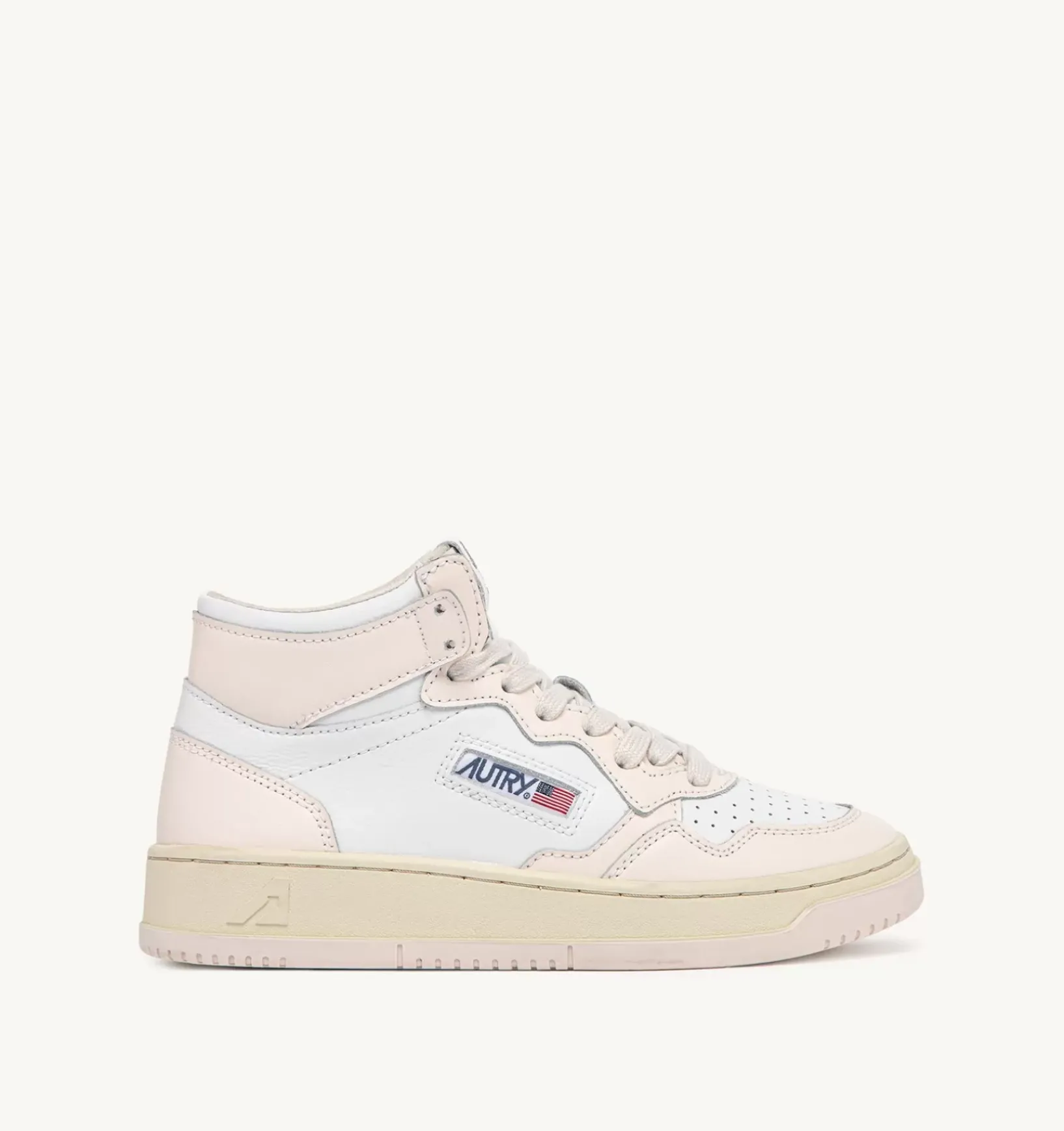 Sneakers Medalist Mid In Pelle Bianco Rosa