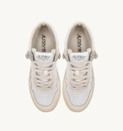 Sneakers Medalist Mid In Pelle Bianco Rosa