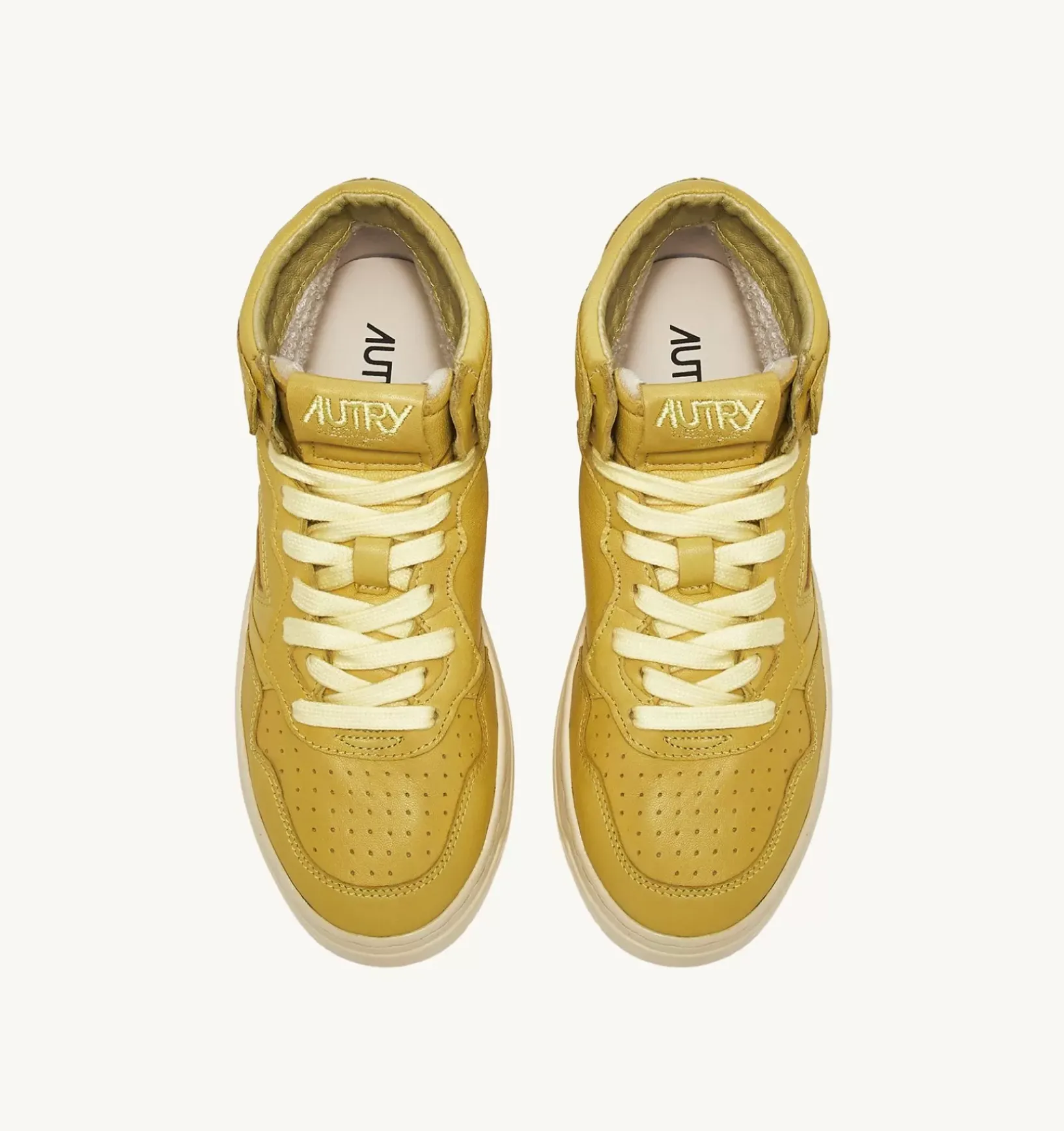 Sneakers Medalist Mid In Morbida Pelle Yellow Iris Di Capra