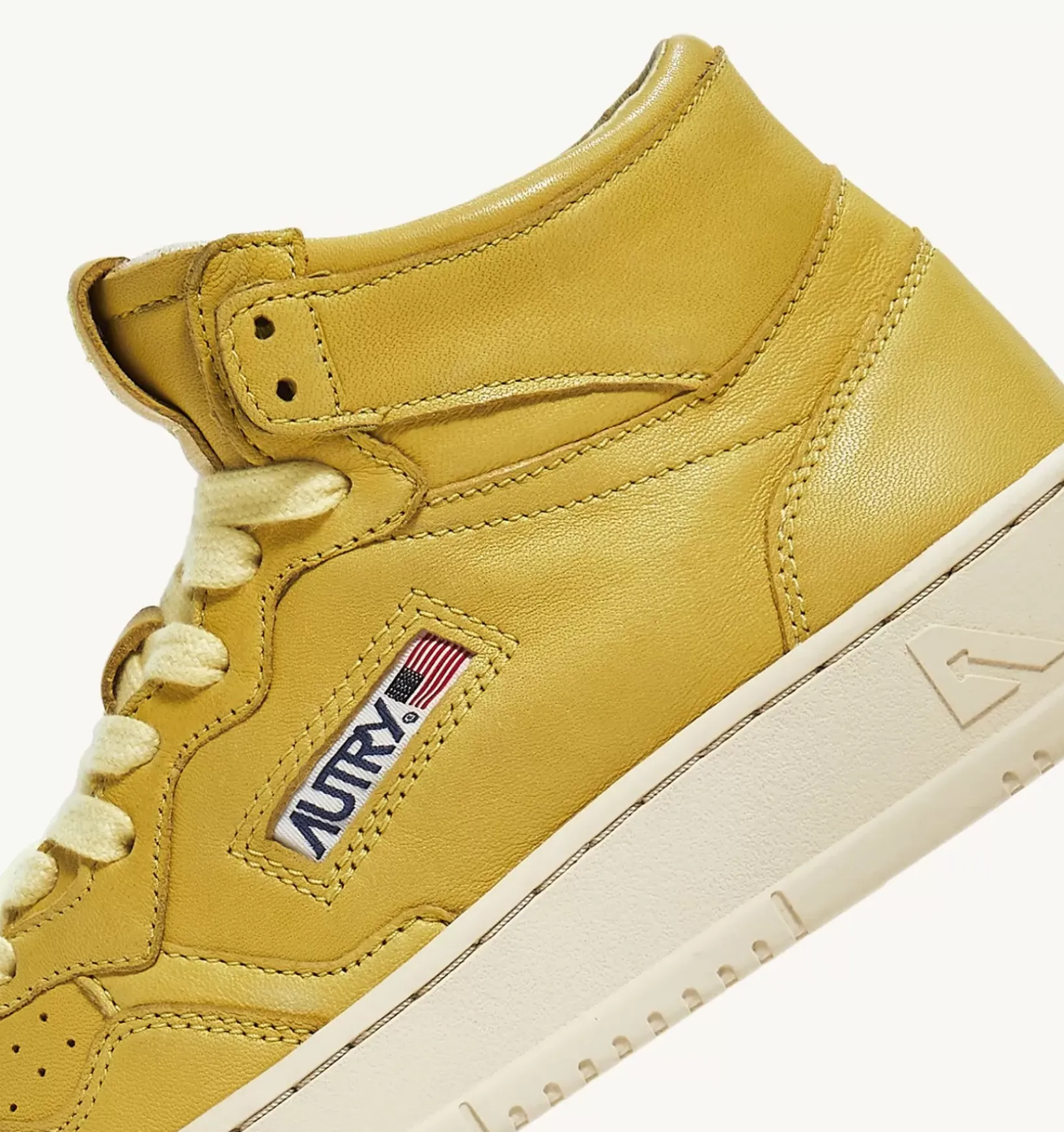 Sneakers Medalist Mid In Morbida Pelle Yellow Iris Di Capra