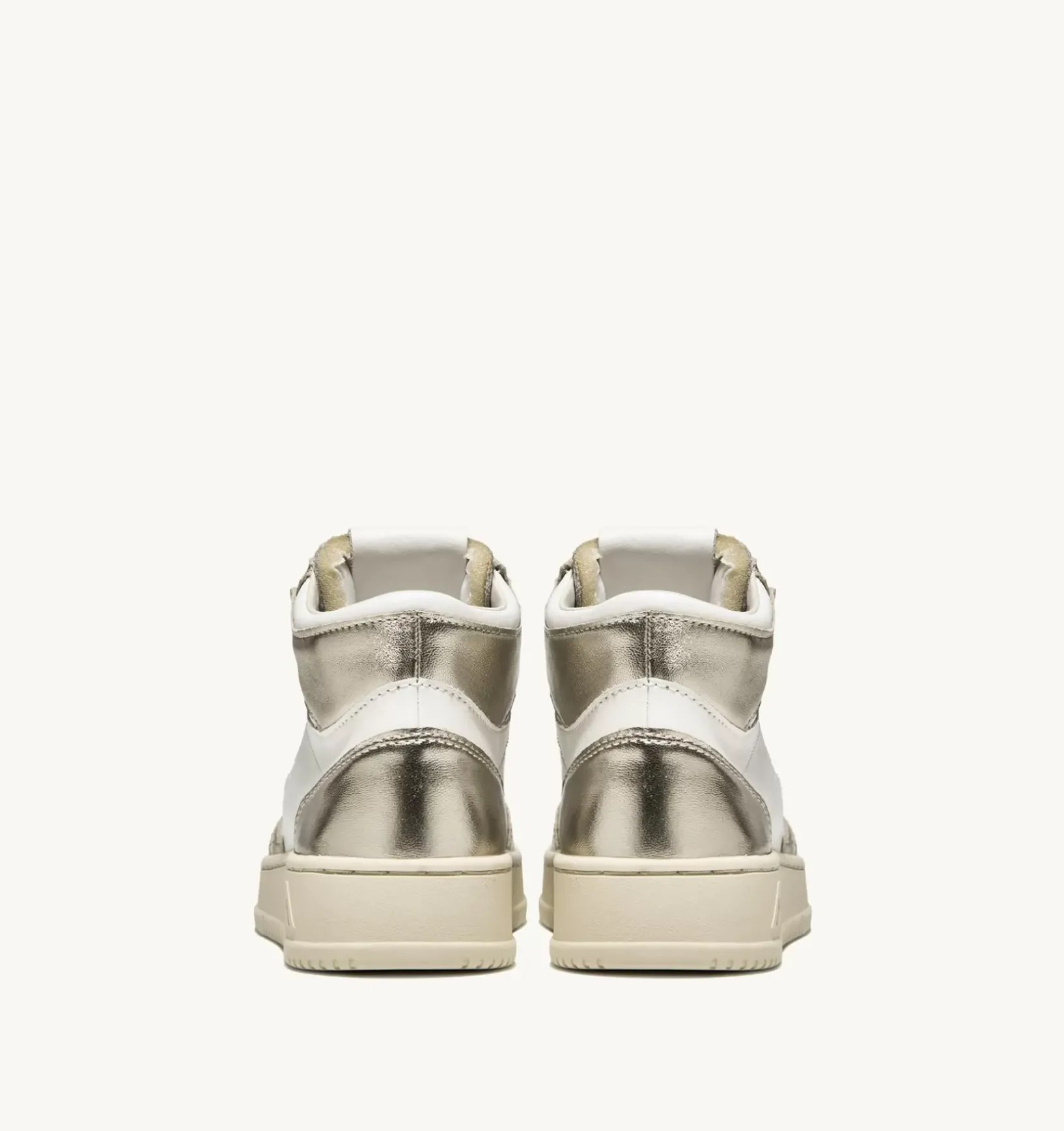 Sneakers Medalist Mid In Pelle Bicolore Bianco E Platinum