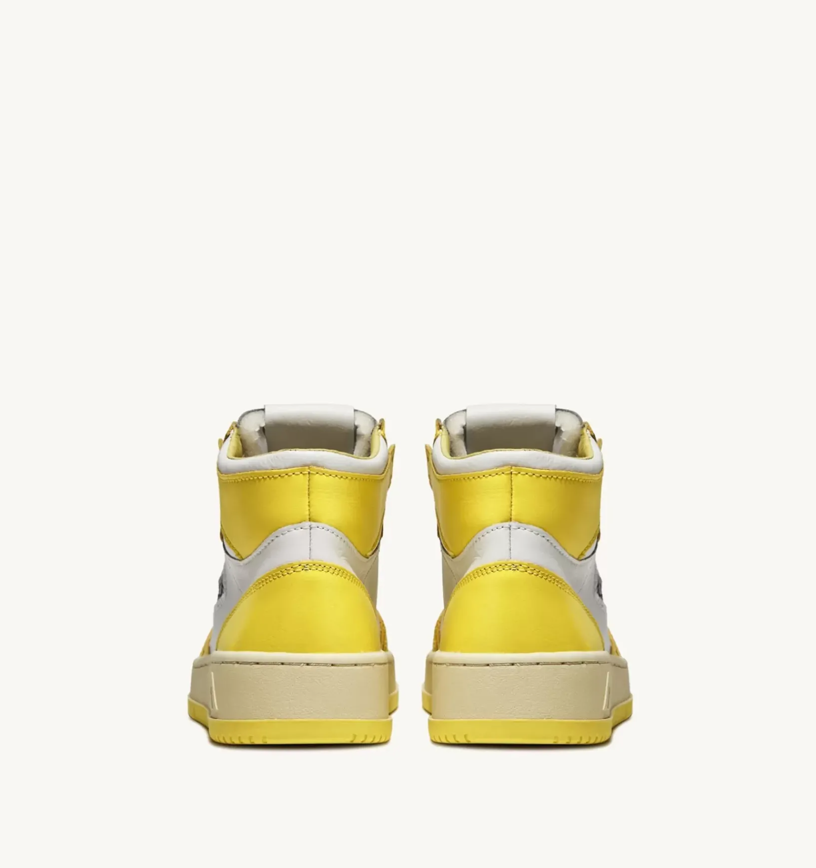 Sneakers Medalist Mid In Pelle Bicolore Bianco E Yellow
