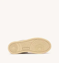 Sneakers Medalist Mid In Pelle Bianca E Suede Beige