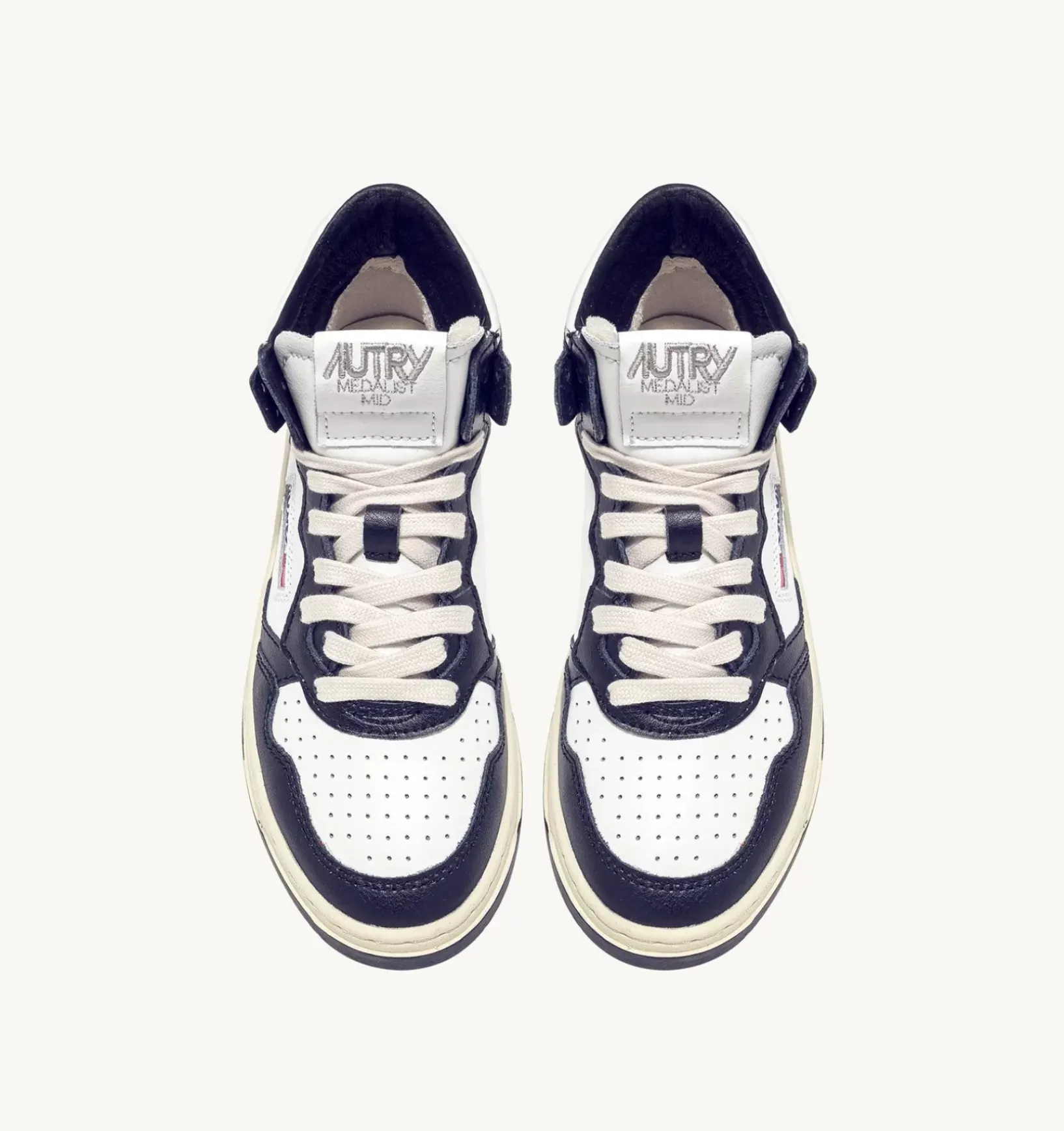 Sneakers Medalist Mid In Pelle Bianca E Blu