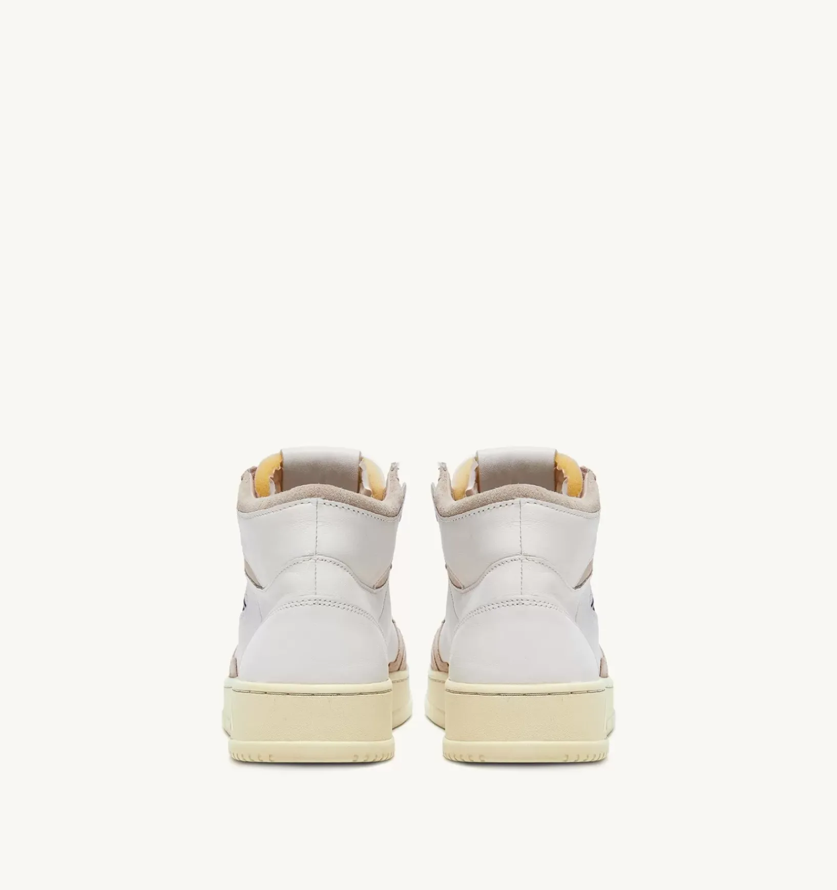 Sneakers Medalist Mid In Pelle Di Capra E Suede Bianco