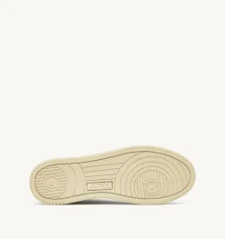 Sneakers Medalist Mid In Pelle Di Capra E Suede Bianco