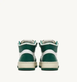 Sneakers Medalist Mid In Pelle Bicolore Bianco E Verde