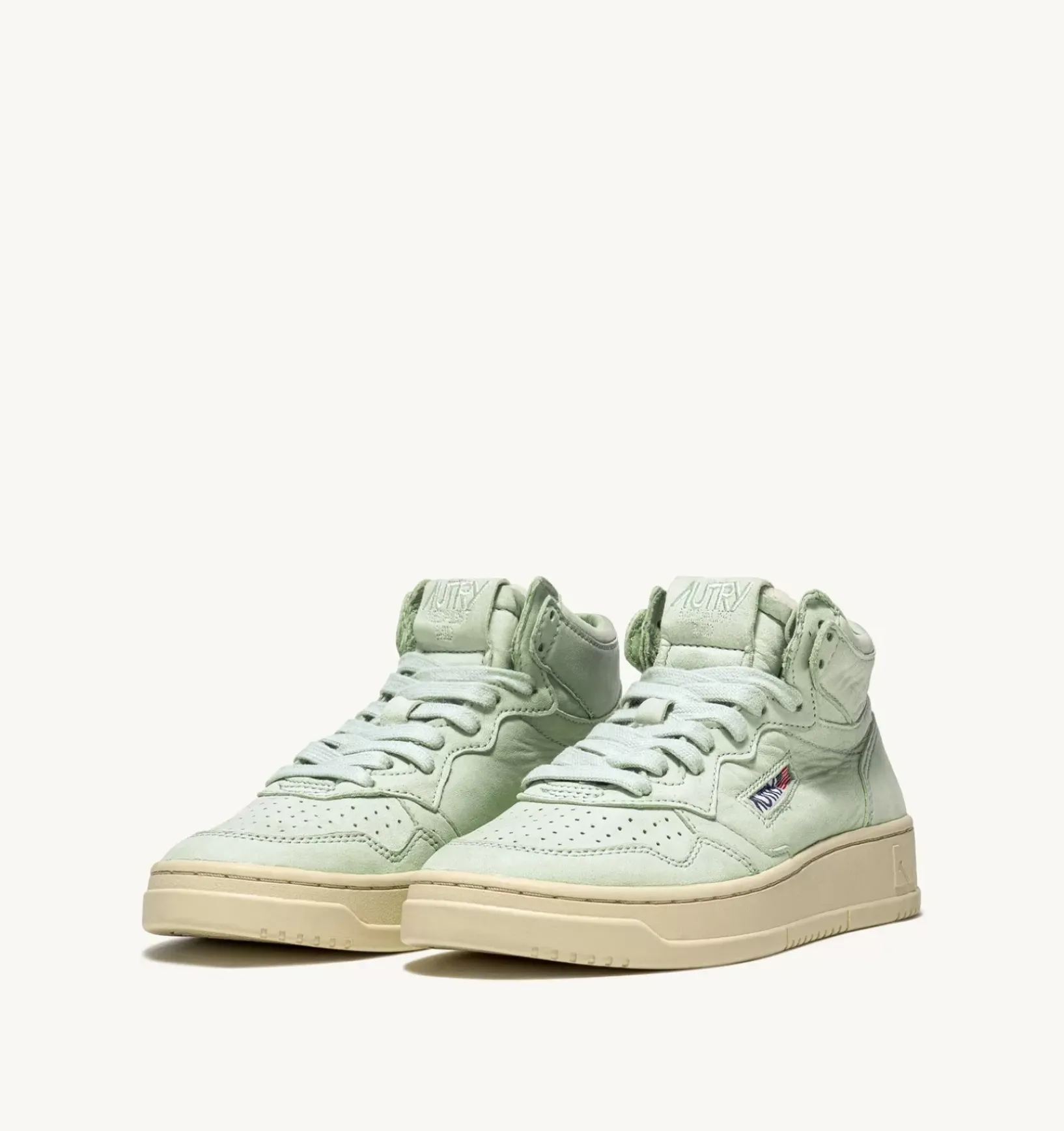 Sneakers Medalist Mid In Morbida Pelle Cel Green Di Capra