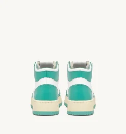 Sneakers Medalist Mid In Pelle Bianca E Verde