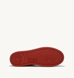 Sneakers Medalist Mid In Pelle Bicolore Bianco E Rosso