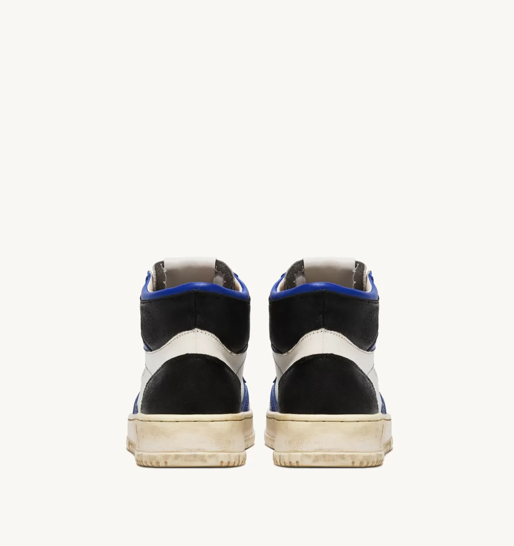 Sneakers Medalist Mid Super Vintage In Pelle Bianco Blue Nero