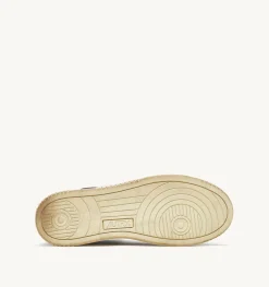 Sneakers Medalist Mid Super Vintage In Pelle Bianco Blue Nero