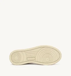 Sneakers Medalist Mid Super Vintage In Pelle Asportable Bianco Rosso