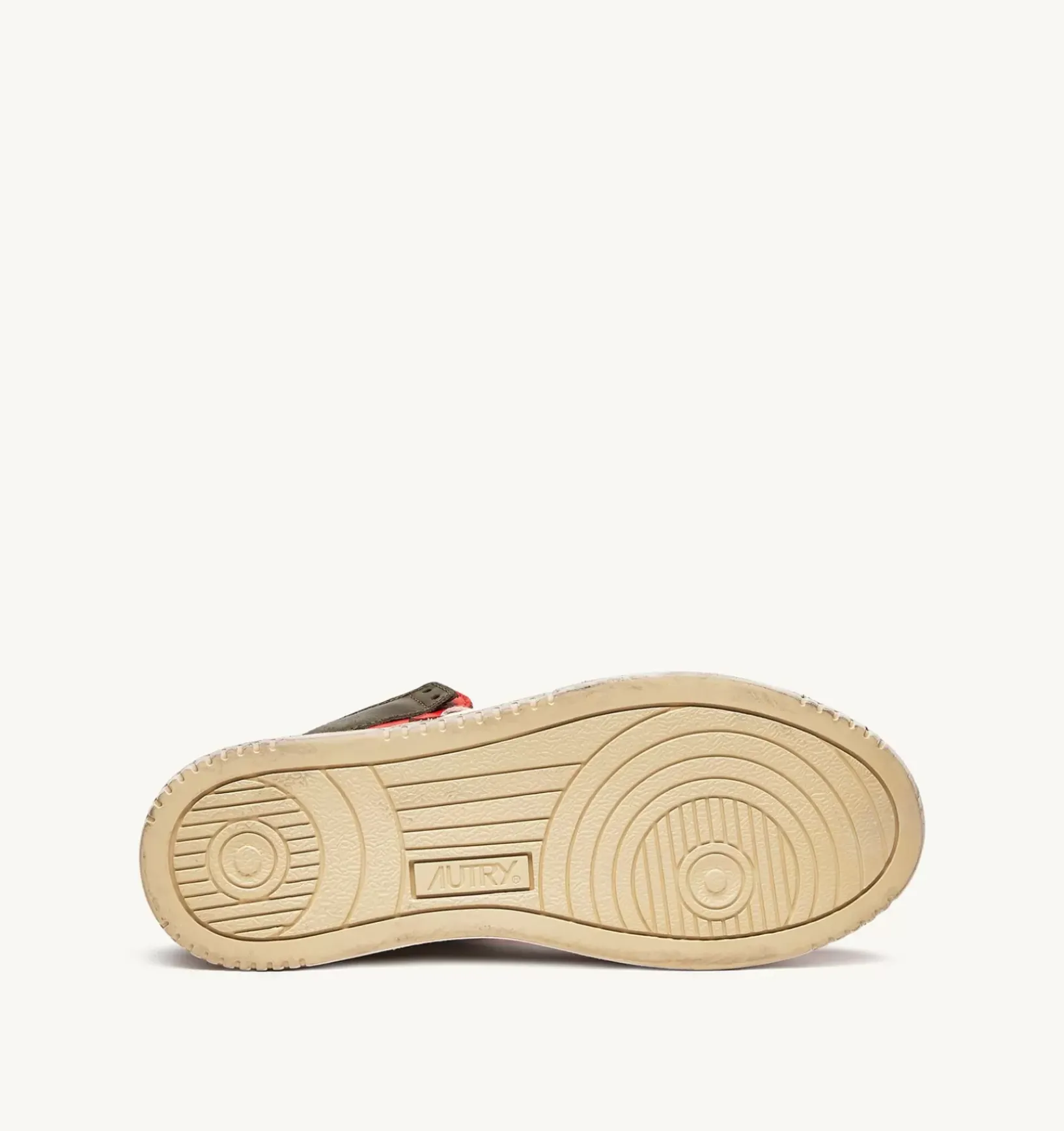 Sneakers Medalist Mid Super Vintage In Pelle Bianco Arancione Military