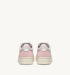 Sneakers Open Low In Pelle Bianco E Academy Pink