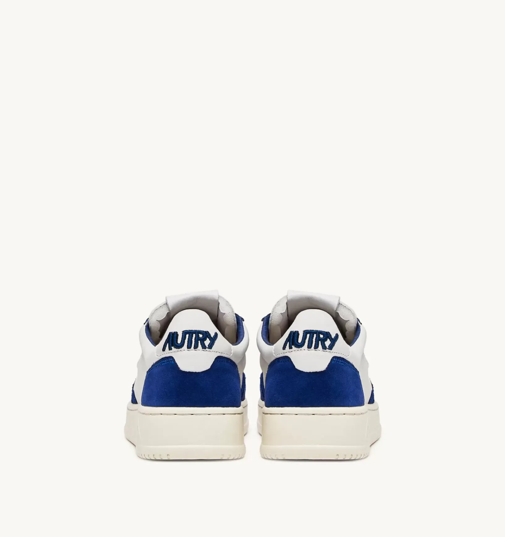 Sneakers Open Low In Pelle Bianco E Academy Blue