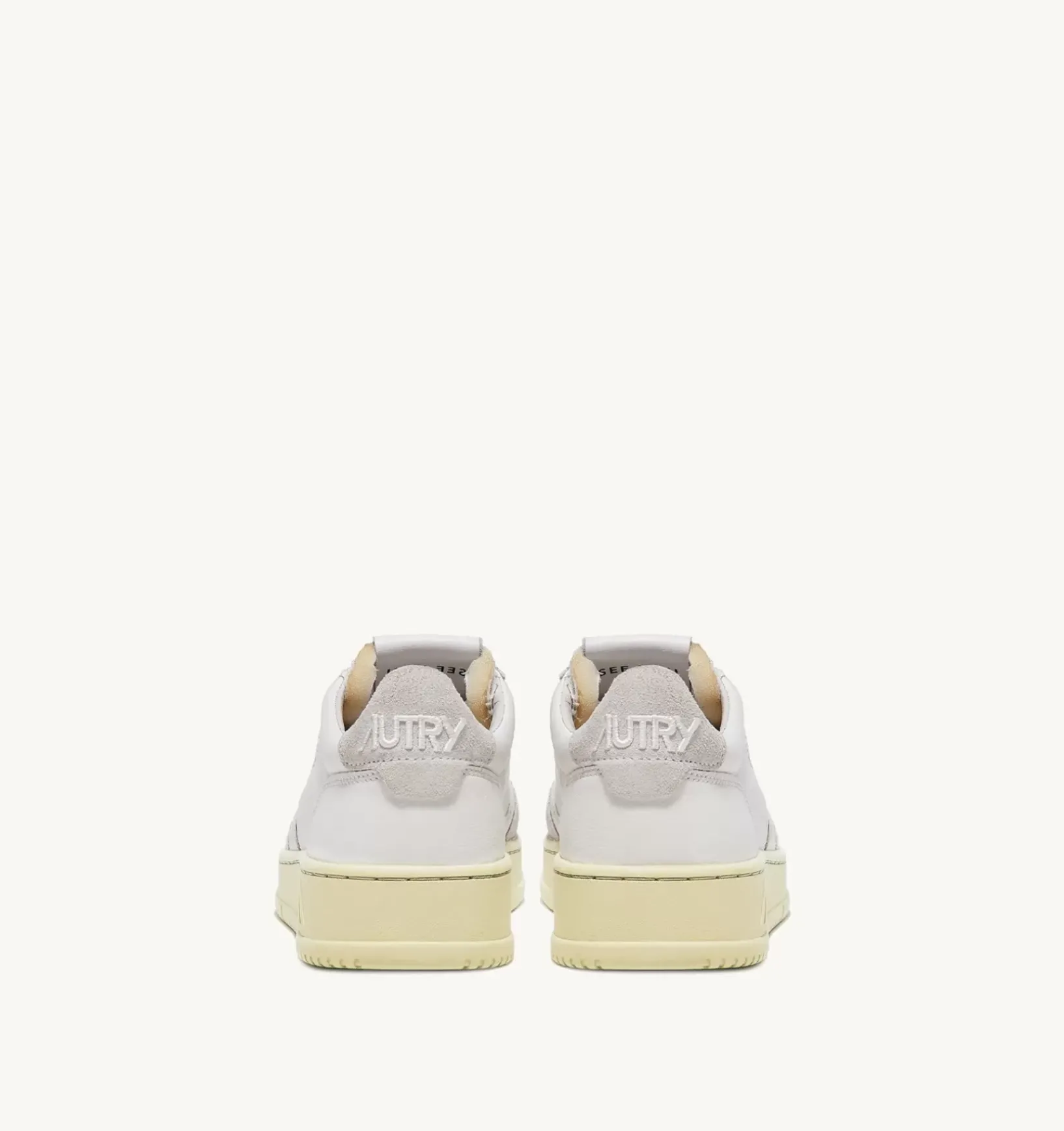 Sneakers Open Low In Pelle E Suede Colore Bianco