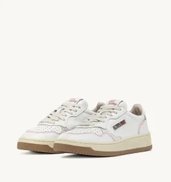Sneakers Open Low In Pelle E Cordoncino Rosa