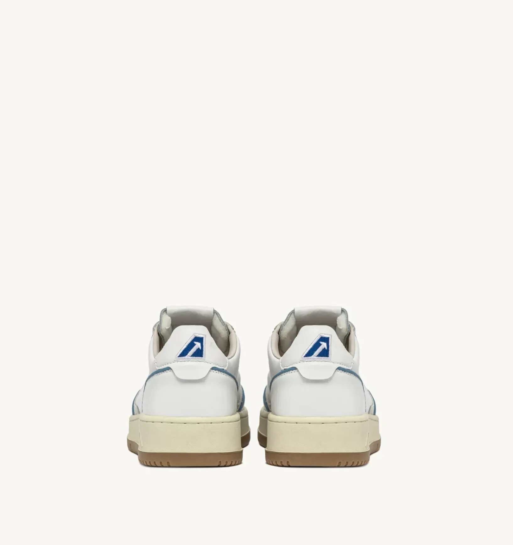 Sneakers Open Low In Pelle E Cordoncino Azure