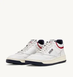Sneakers Open Mid In Pelle E Suede Capsule