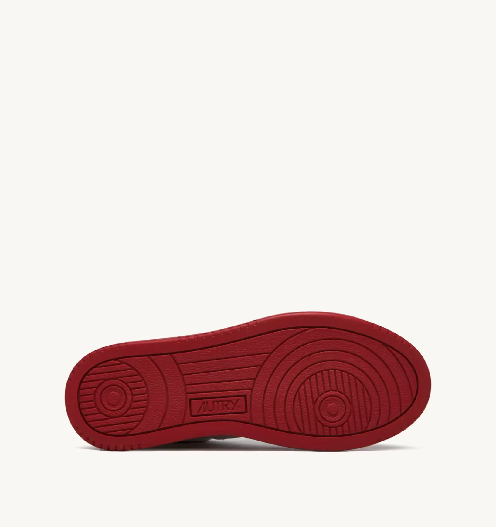 Sneakers Open Mid In Pelle Bianco Rosso